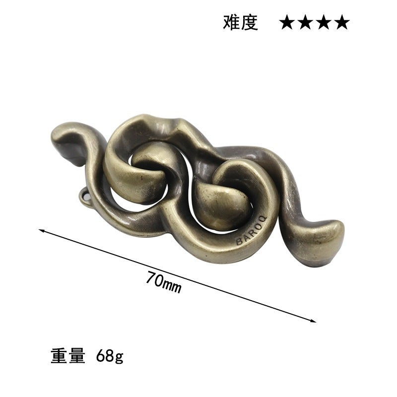 Puzzle Zinc Alloy Unlock Kong Ming Lock Magic Alloy Educational Toys Nine-Chain Intelligence Unlock Buckle Full Set - Image 1